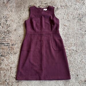 LOFT Rich Plum Sleeveless Dress